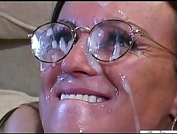 Murk receives a mountain be worthwhile for jizz surpassing the brush nerdy glasses