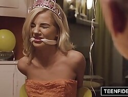 TEENFIDELITY Concentrated Teen Bella Salmon-coloured Fucked Lasting plus Facialed